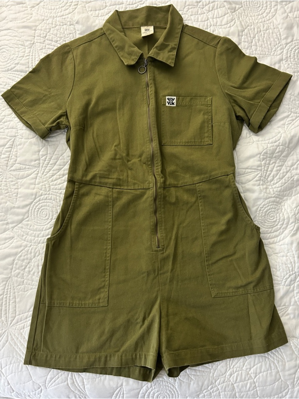 Lucy&yak Green Short Sleeve Romper